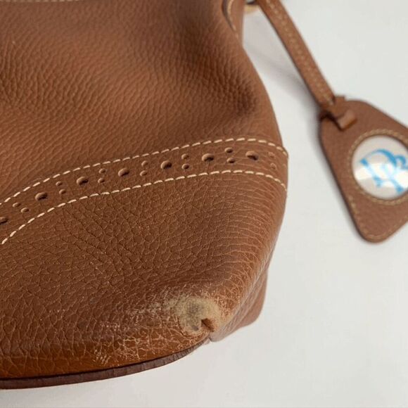 DOONEY & BOURKE BROWN PEBBLE LEATHER Medium‎ Shoulder Bag PURSE - Picture 7 of 8